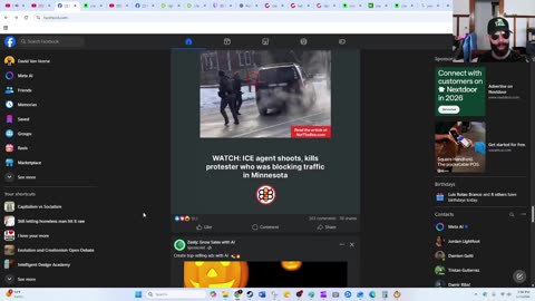 Mukbanging myself while scrolling my fb feed.