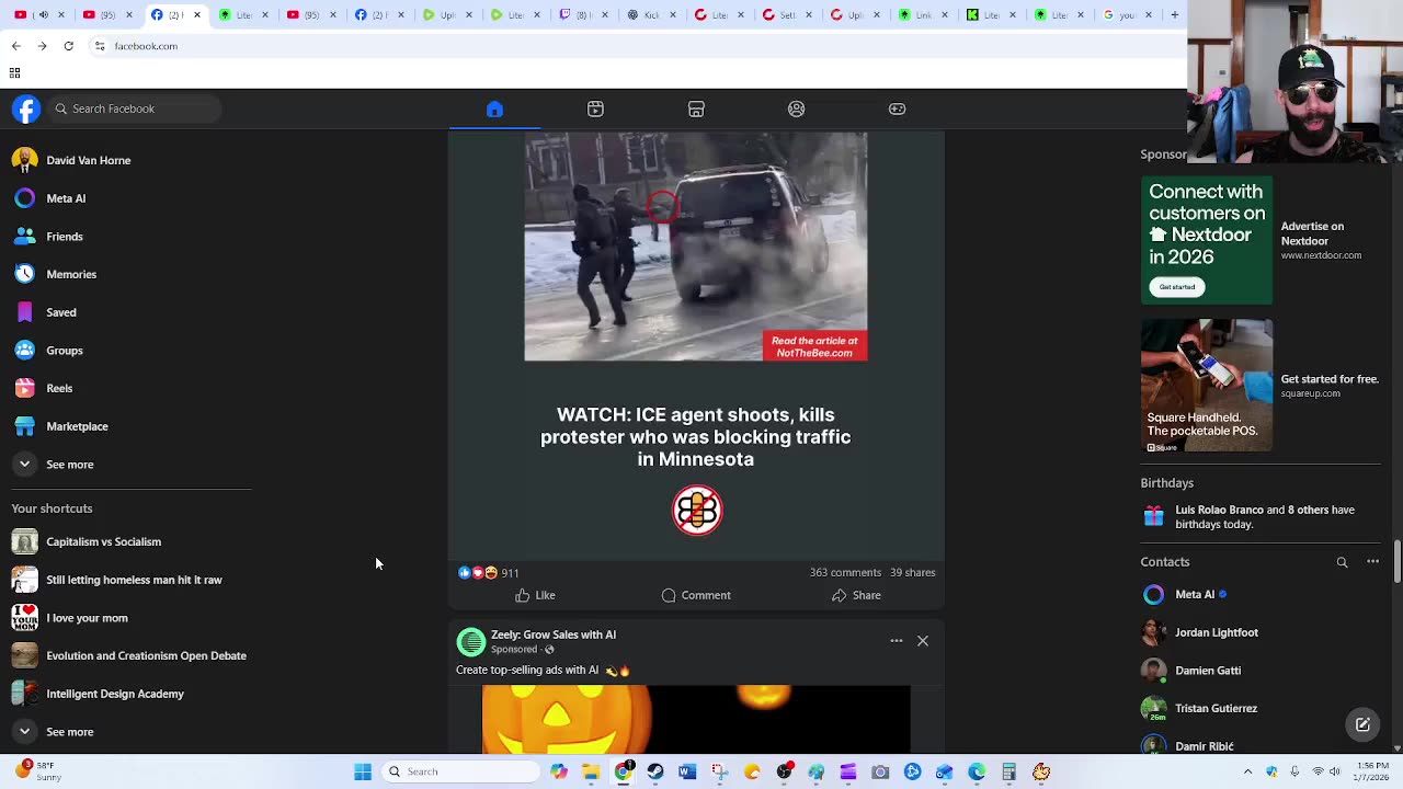 Mukbanging myself while scrolling my fb feed.