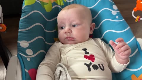 Baby Kayla Day 110 – Looking So Cute in My I ❤️ YOU Bodysuit! 🥰👶