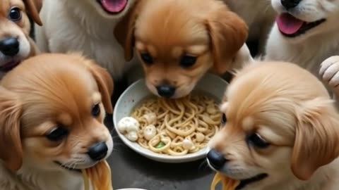 Mini Farmer Puppies Enjoy Heartwarming Dumpling Feast #cute #pets #facts