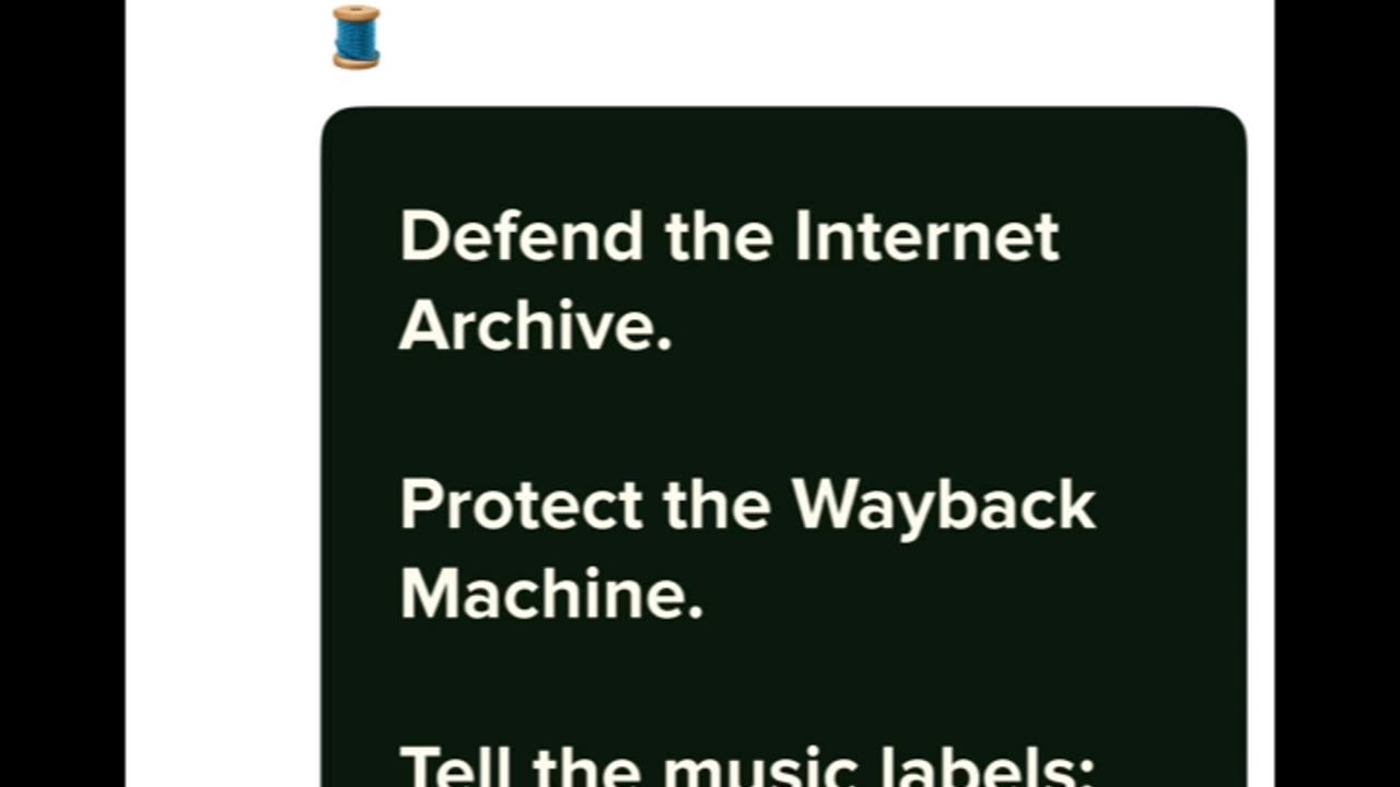 The Internet Archive needs your help. Sign petition @ bottom of description
