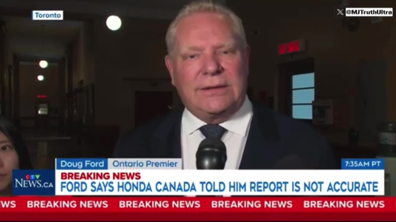 Premier Doug Ford said he spoke with the President of Canadian Honda and it isn’t true