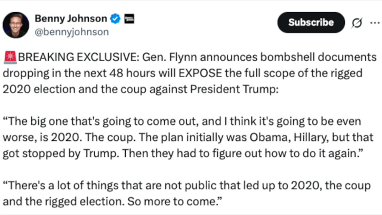 General Michael Flynn : 2020 Coup and Manipulating The Vote In The US and Everywhere Else