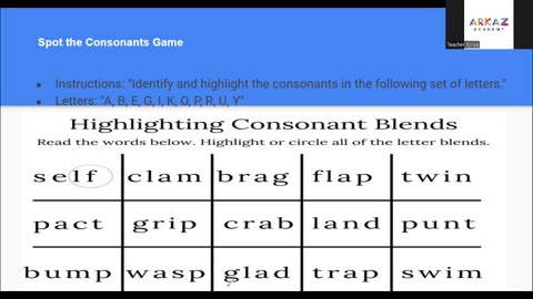 Consonant sounds