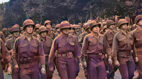 Liberation of Paris 1944 🇫🇷 28th Infantry Division 🎖️ #ColourizedFootage