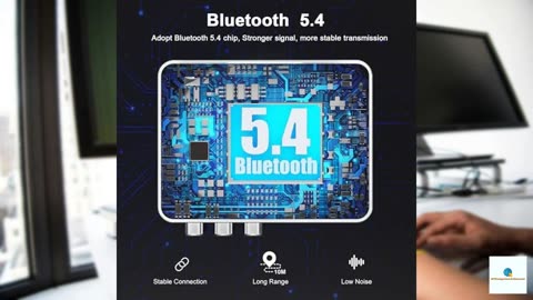 JXTZ Bluetooth Audio Adapter, Bluetooth 5.4 Transmitter Receiver Support U-Disk, TF Cards,
