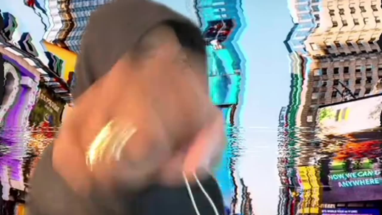 True Story - Faces On the Screen In Time Square NY