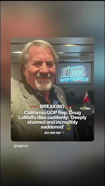 Rip to California gop rep doug lamalfa rip to him 🙏 🕊 🕯 ⚰️ 🪦 1/6/26