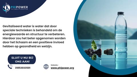 Wat is gevitaliseerd water?