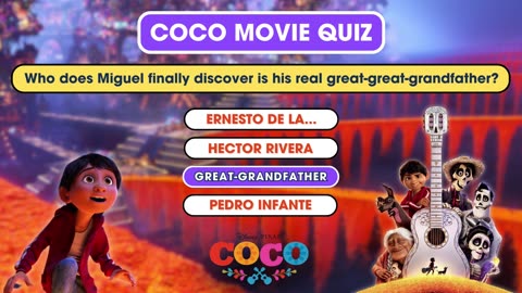 COCO Movie Quiz! 🎸💀 COCO QUIZ Challenge | For True Disney Fan- 40 MCQ Questions | Quiz Time Anytime