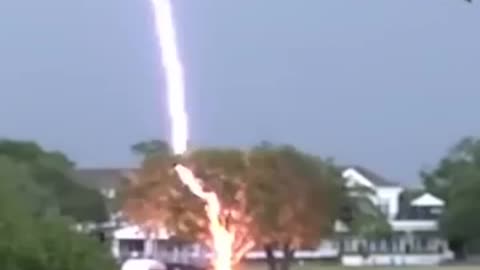 A lightning strike for the ages at the 2019 U.S. Women's Open ⚡️⚡️ #Shorts