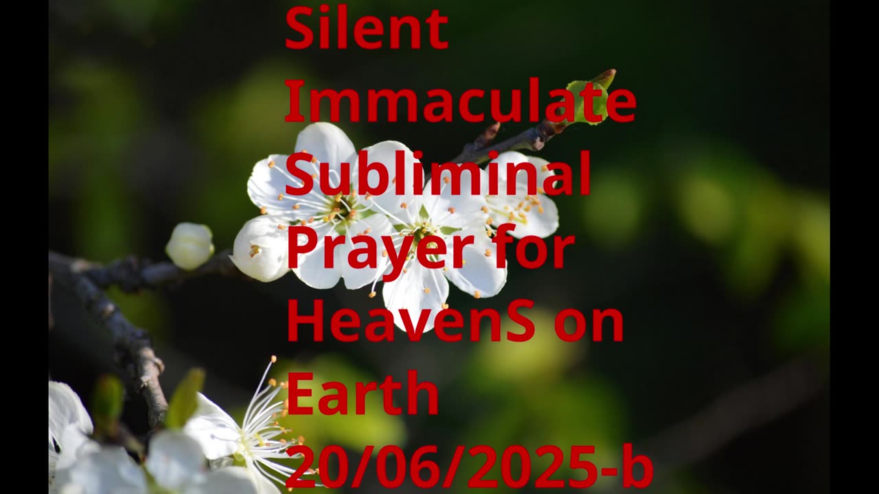 Silent Immaculate Subliminal Prayer for HeavenS on Earth 20-06-2025-b