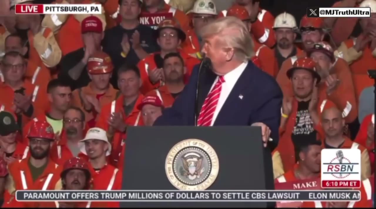 President Trump announces a $5,000 Bonus for every single US Steel Worker