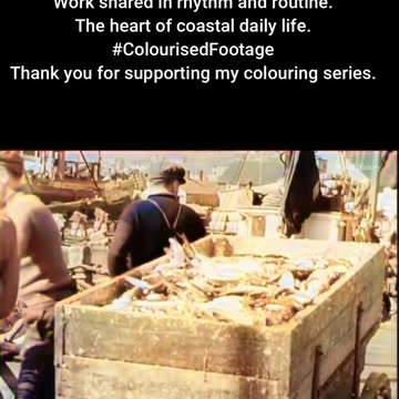 1930 Iceland Fish Markets Women at Work in Coastal Life #ColourisedHistory