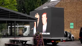 Van showing Trump-Epstein photo stopped by police in Windsor