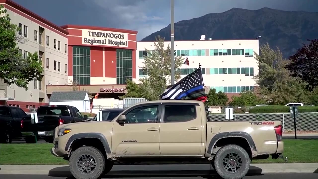 Supporters of Charlie Kirk mourn outside Utah hospital
