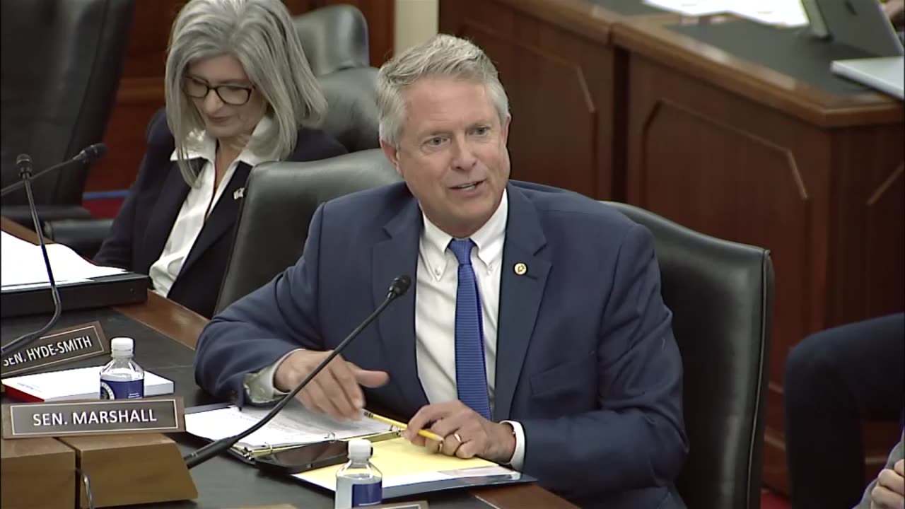 Sen. Roger Marshall at Senate Agriculture Committee Hearing