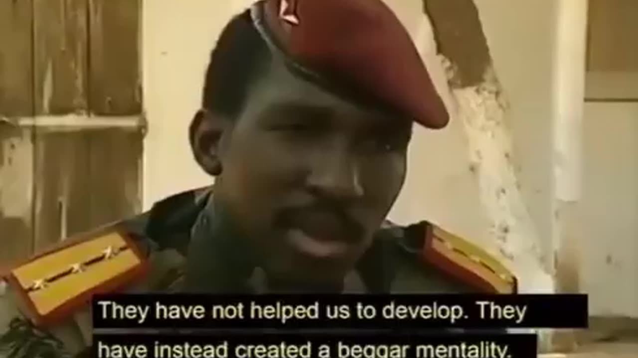 When a journalist asked Thomas Sankara why he stopped accepting food aid, this is what he said.