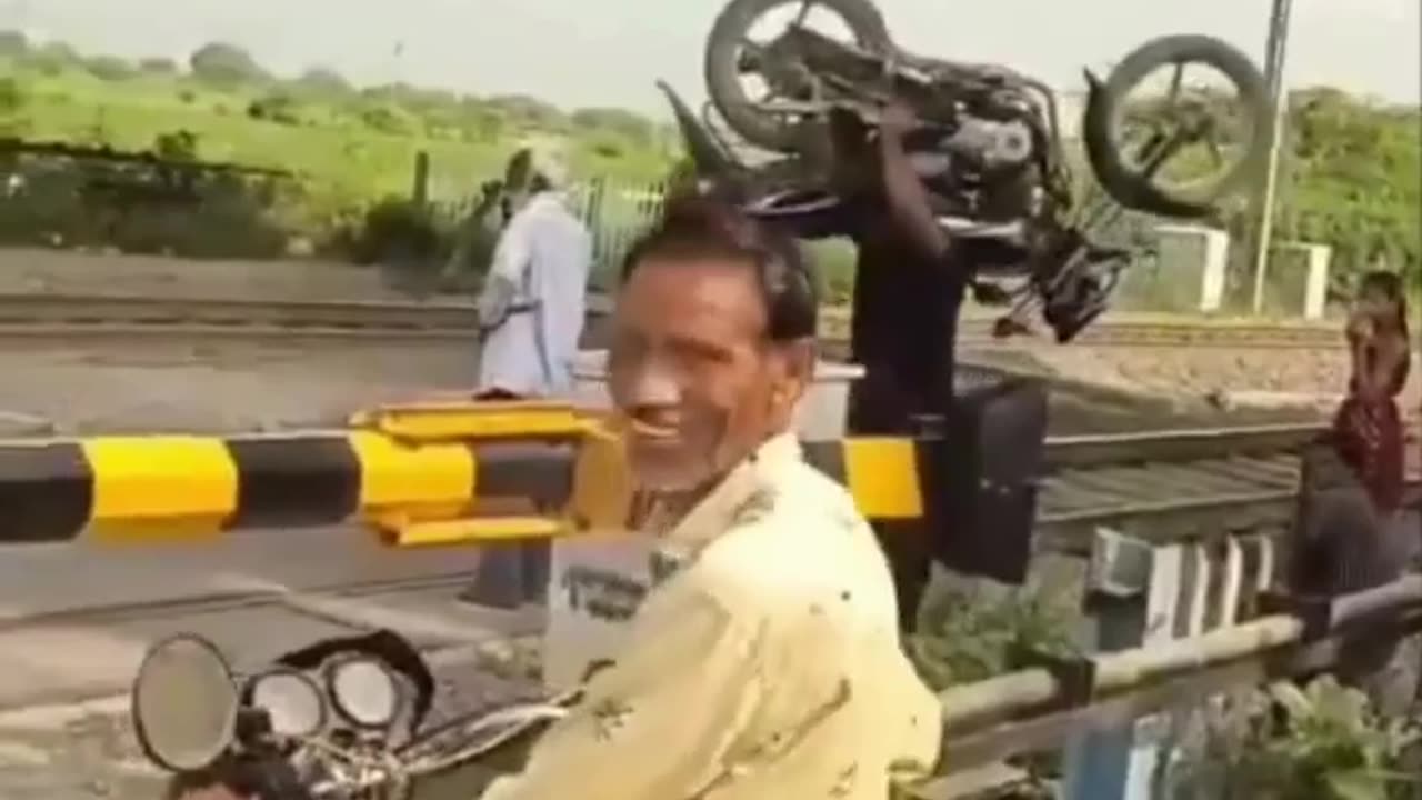 🤯✨ You Won't Believe How This Man Avoids Waiting at a Railway Crossing! | FeedMyCuriosity