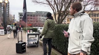 Street Evangelism @ Venezuela protest doom-town oregon ***