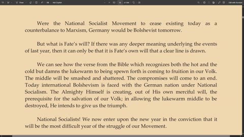 Adolf Hitler Speech 1/1/1932 | New Years Proclamation to the Party 5 of 6 ENG