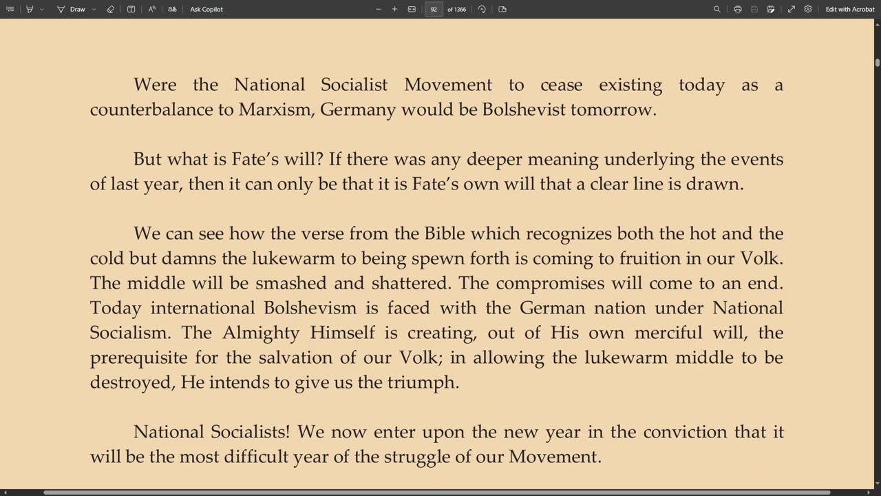 Adolf Hitler Speech 1/1/1932 | New Years Proclamation to the Party 5 of 6 ENG