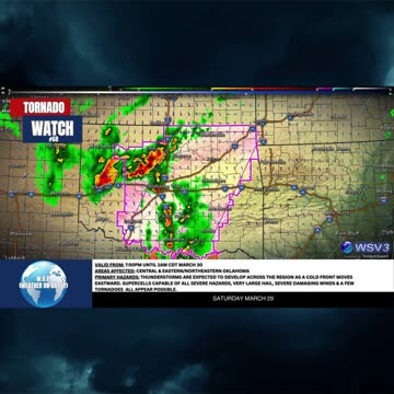 🌪️Tornado Watch #68: OK Threat Tonight! 3/29/25 #shorts #weatherupdate