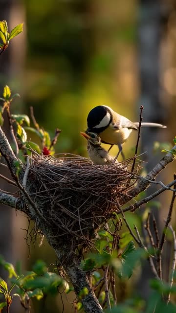 her feathers shimmering in the golden morning light