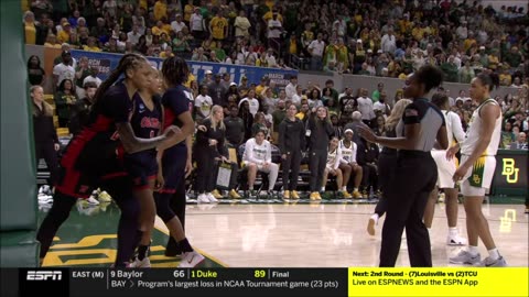 👀 Players SEPARATED with 30secs left | NCAA women's basketball tournament, Baylor Bears vs Ole Miss