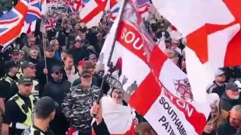 MASSIVE crowds of British patriots Conquer Southampton in a stand against the ongoing invasion