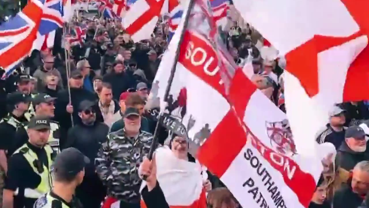 MASSIVE crowds of British patriots Conquer Southampton in a stand against the ongoing invasion
