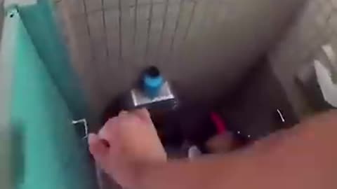 Guy Jumps Over Toilet With A Person Inside