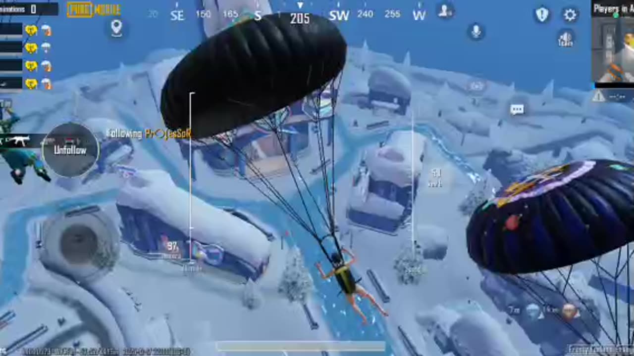 PUBG landing time and biday evant machs