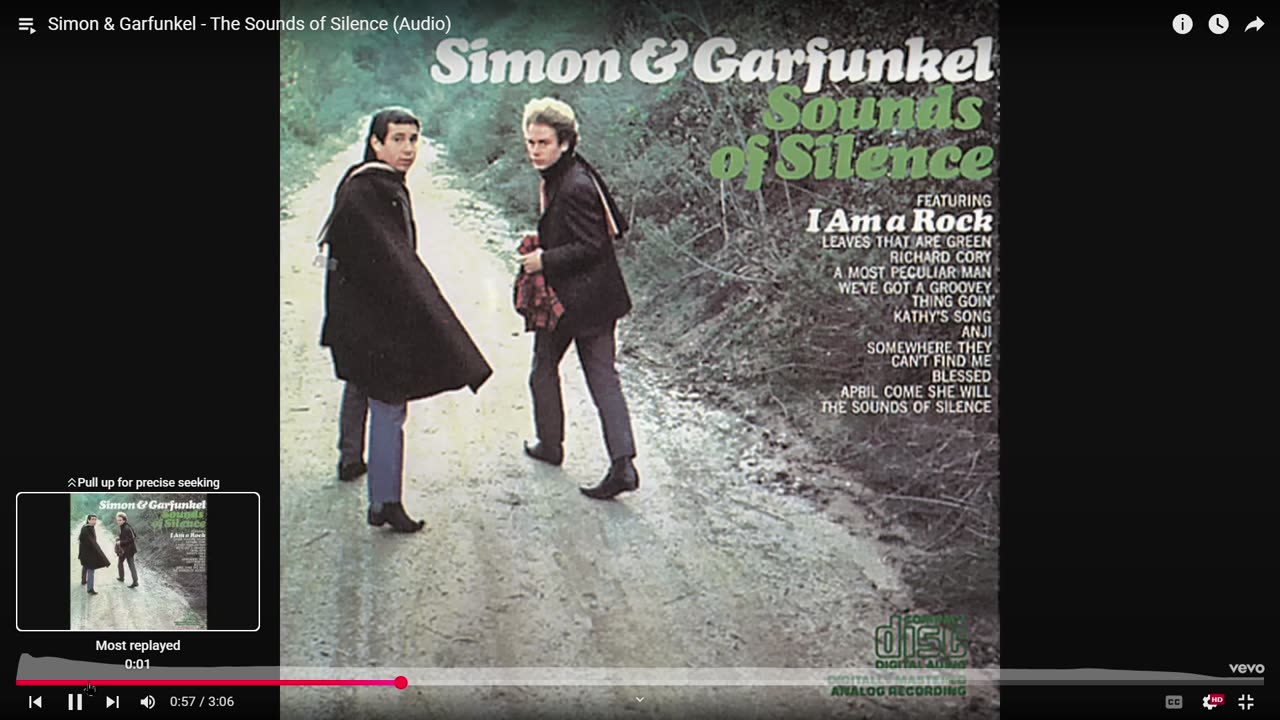 Song of the night: One day... peace on Earth. Sound of Silence - classic