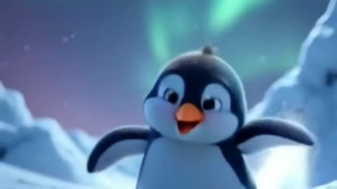 AI video: Charming_Penguin_Adventures_Under_the_Aurora!