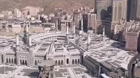 Arial view of Khana Kaba خانہ کعبہ کا فضائی منظر