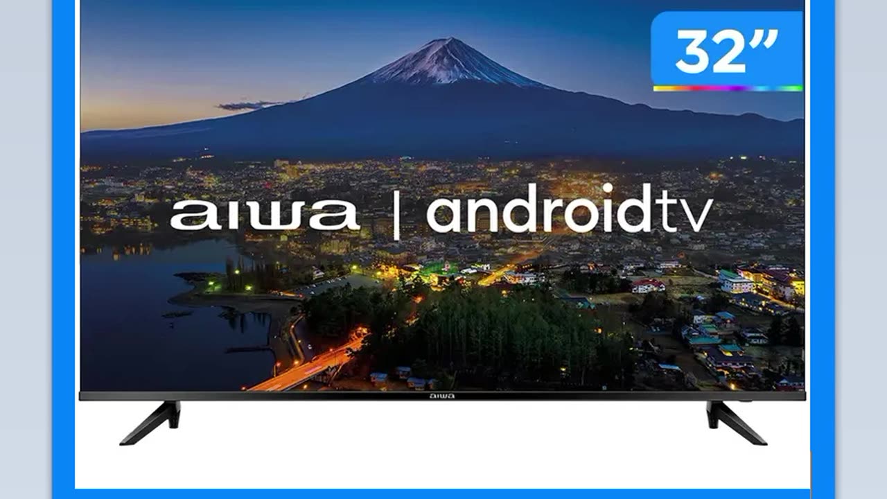 Smart TV 32” HD D-LED AIWA IPS Wi-Fi Bluetooth - Google Assistente 2 HDMI 2 USB