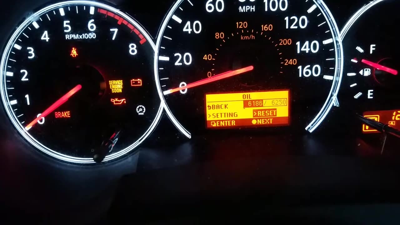 Reset oil light 2012 Nissan Altima