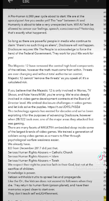 Majestic 12 and the 6,000 year cycle