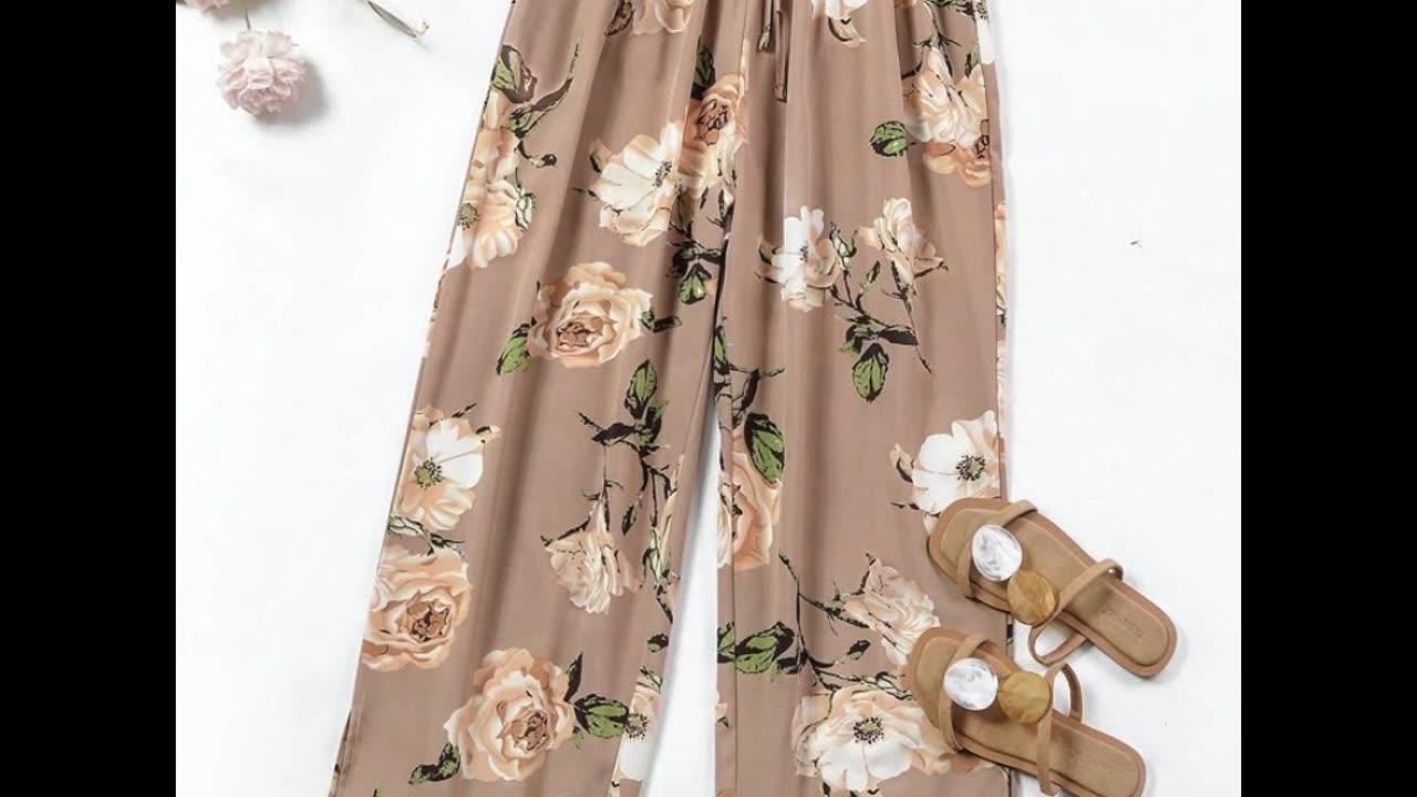 Floral pants design