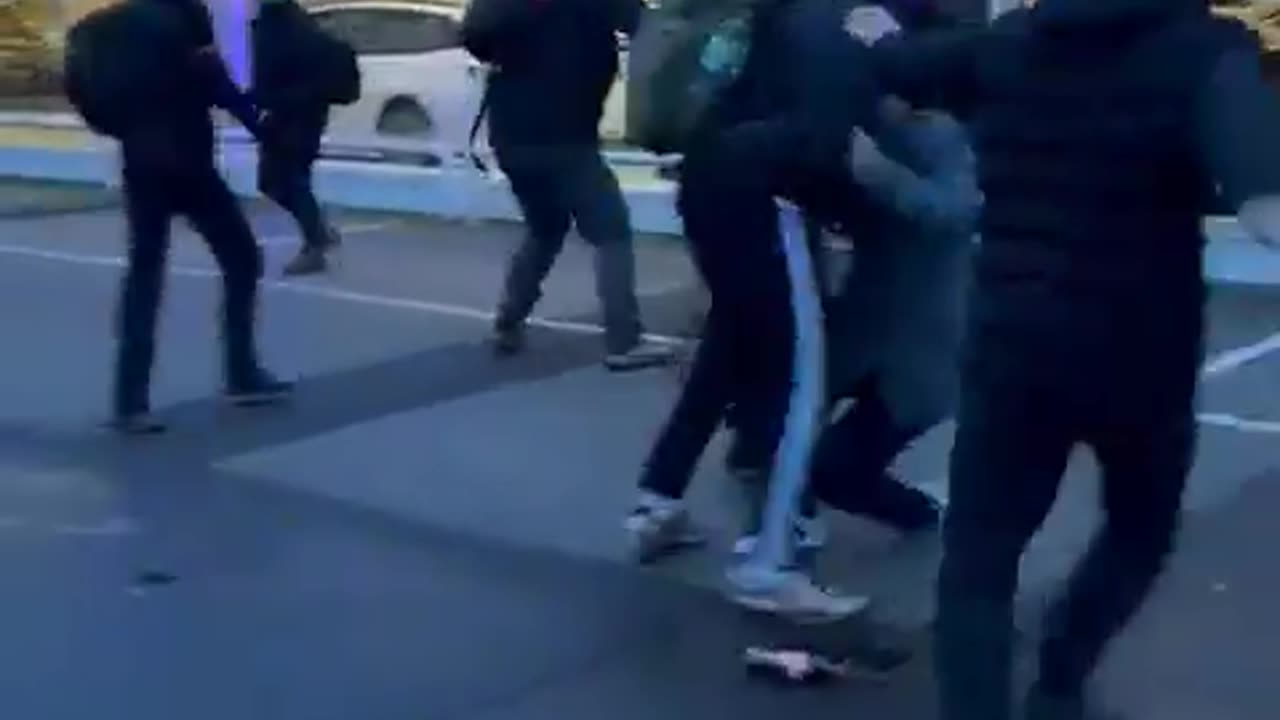 Masked anti-fascists attack democratically elected AfD MP Julian Schmidt. Only @AfD