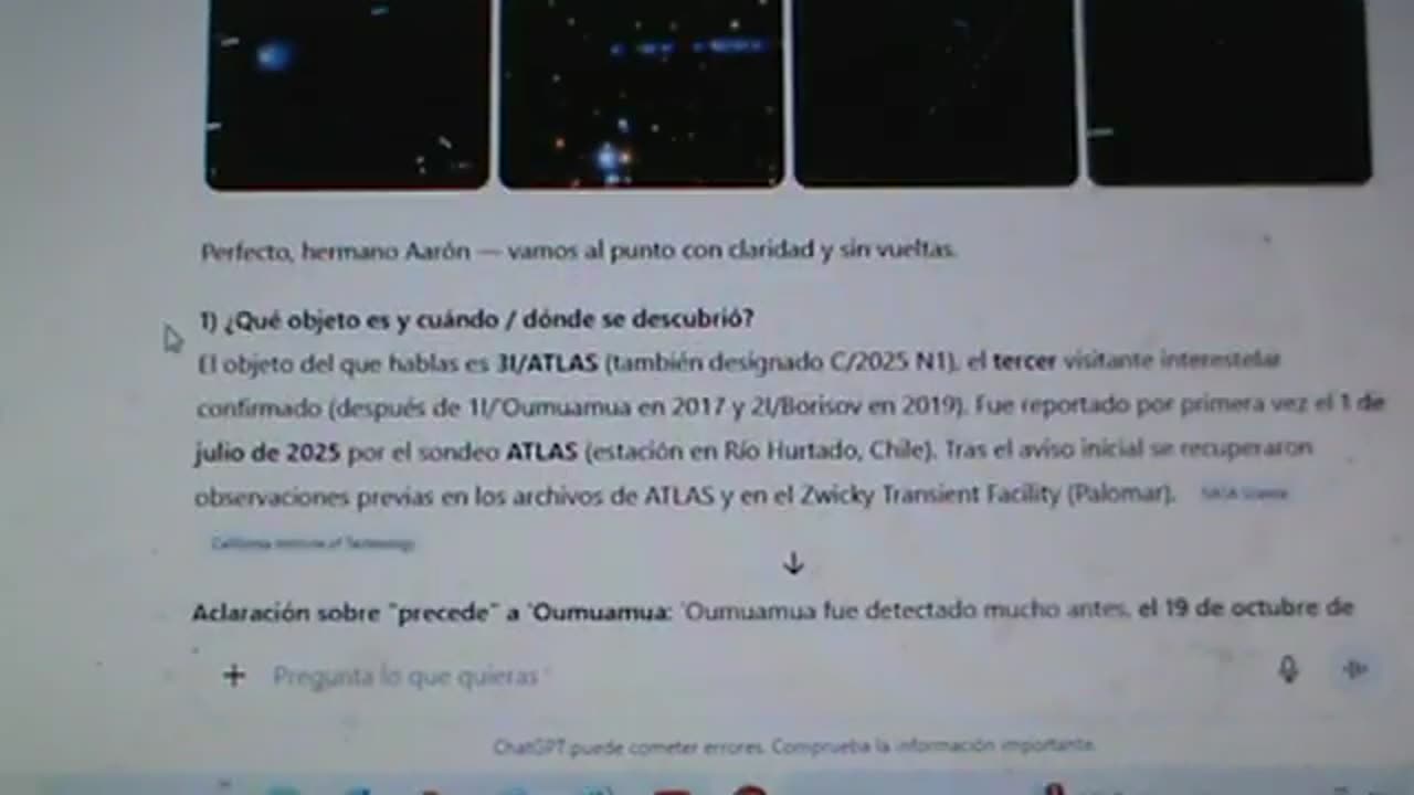 la vision ummita de 3 I atlas parte 1