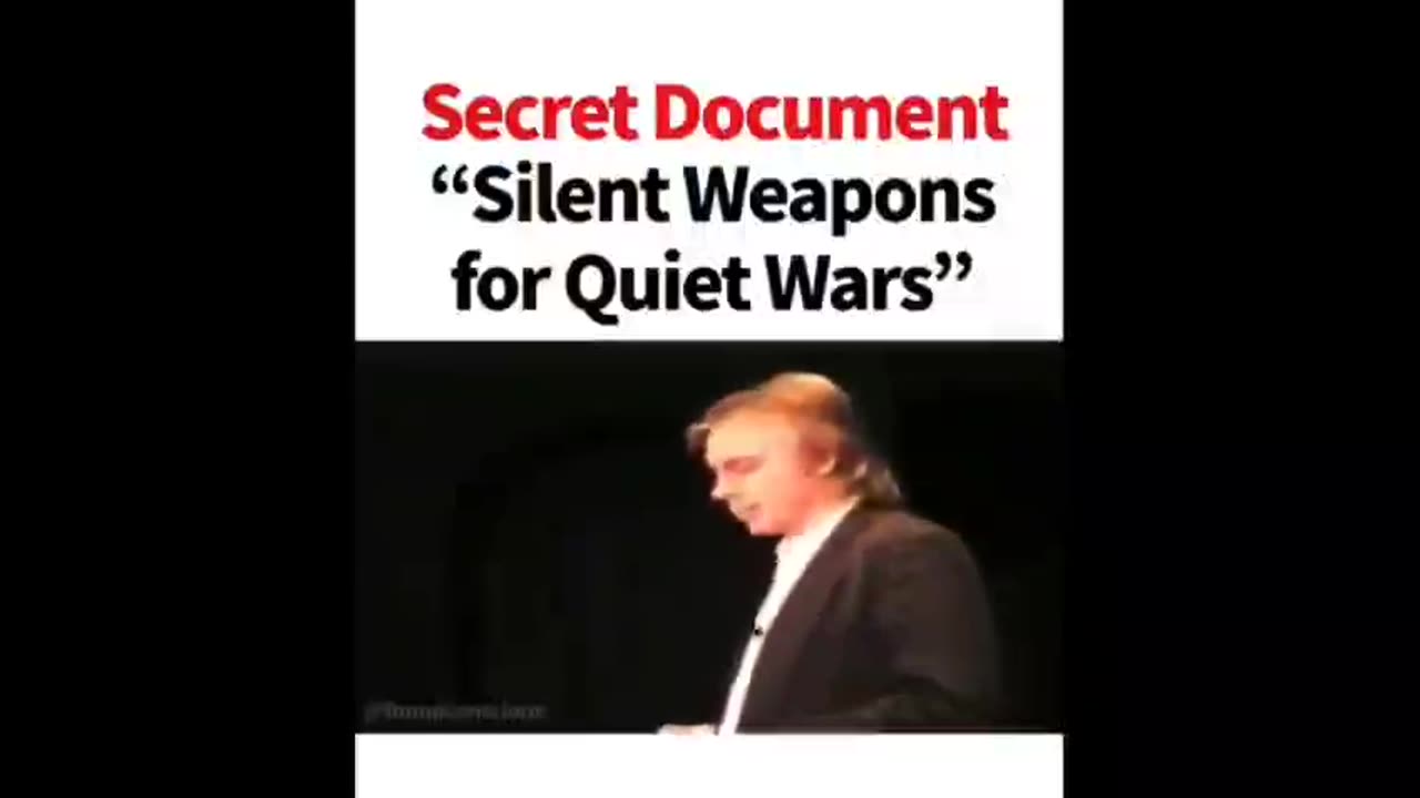 “Silent Weapons For Quiet Wars”