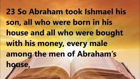 Abraham carries out God’s command of circumcision