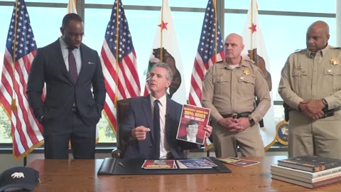 Gavin Newsom just reenacted Trump’s cabinet meeting to deliver some data.
