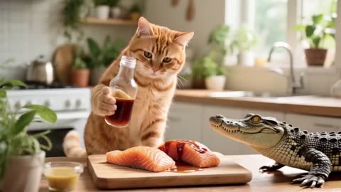 Mom Cat Picks Fresh Strawberries & Eggs🥚Bakes Ginger Kitten's Birthday Cake+Rescues Adorable Animals