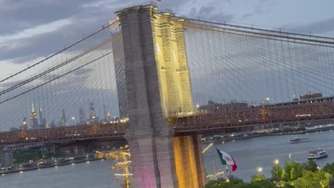 Naval Training Ship Crashes Into Brooklyn Bridge