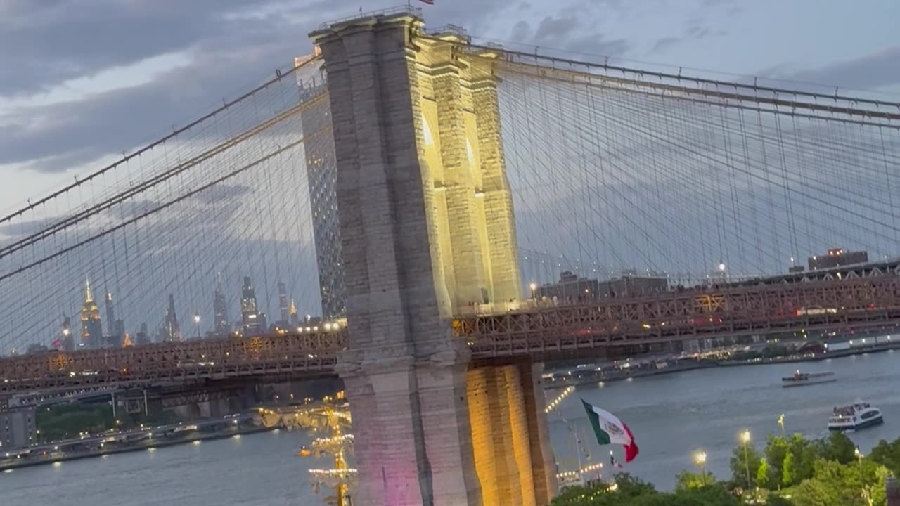 Naval Training Ship Crashes Into Brooklyn Bridge