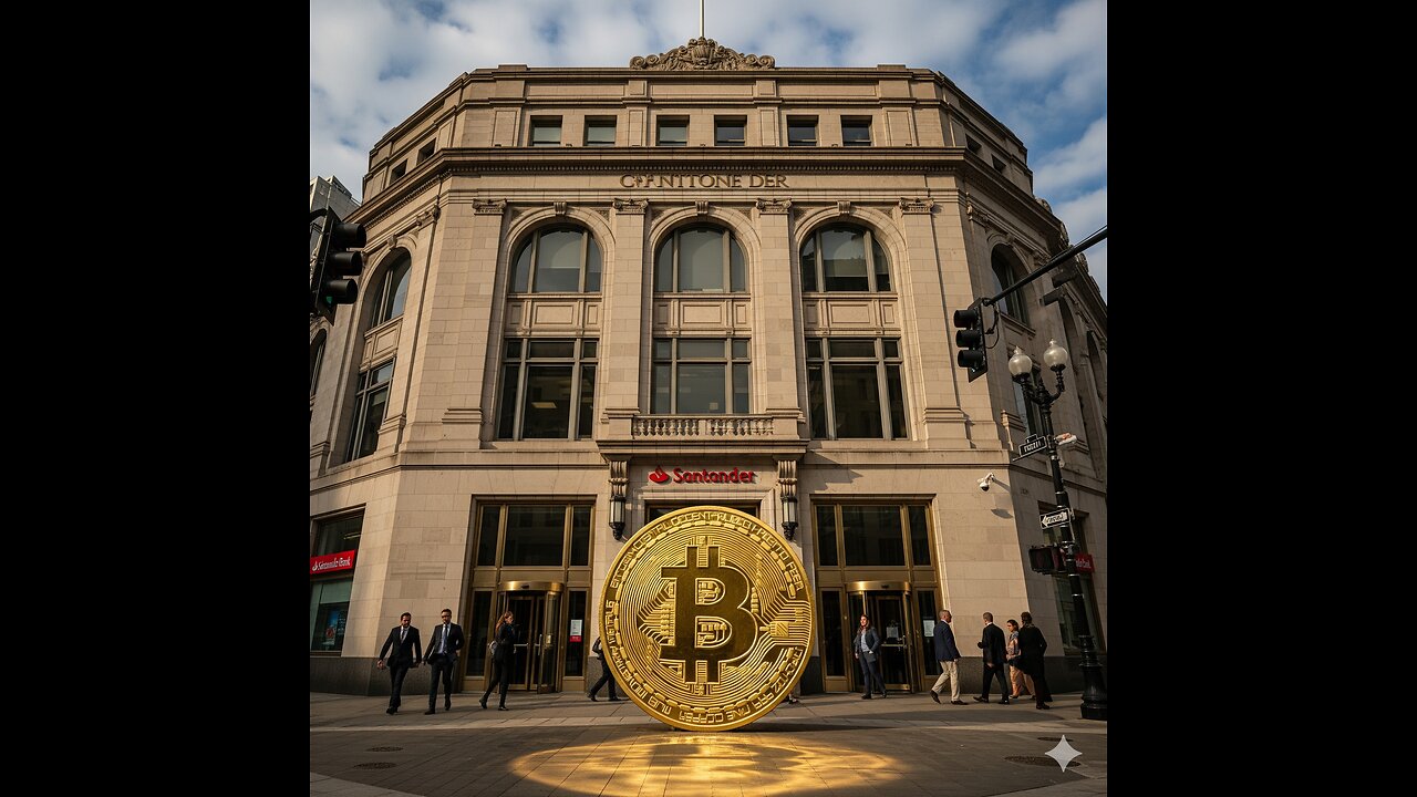 Banco Santander na Europa passa a oferecer criptomoedas em seu App.