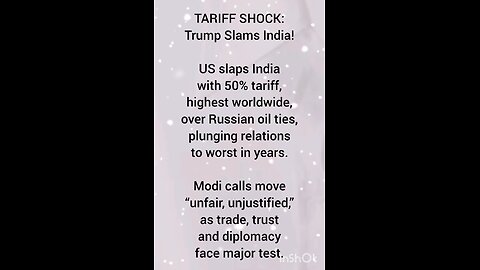TARIFF SHOCK: Trump Slams India!